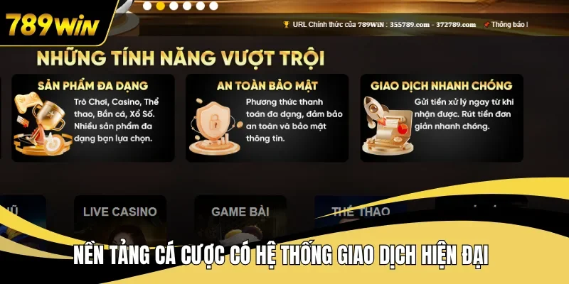 Nền tảng cá cược có hệ thống giao dịch hiện đại